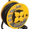 Удлинитель на катушке 4х40м с заземл. 16А IP44 Industrial plus УК40 3х1.5 термозащита IEK WKP15-16-04-40-44