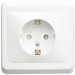 Розетка 1-м СП Этюд 16А IP20 250В с заземл. защ. шторки бел. SE PC16-004B
