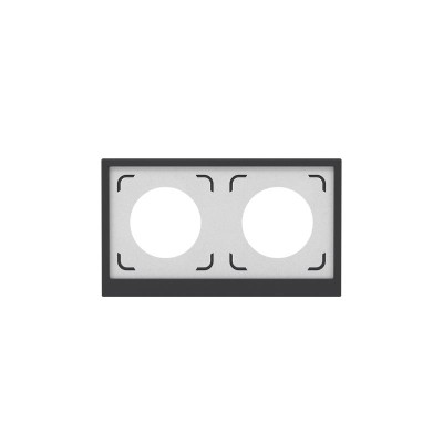 Рамка 2-м KANT IP44 черн. уголь DKC7012944