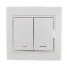 Выключатель 2-кл. СП Mira 10А IP20 с подсветкой с бел. вставкой бел. LEZARD 701-0202-112