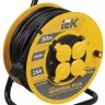Удлинитель на катушке 4х50м с заземл. 16А IP44 Industrial plus УК50 3х1.5 термозащита IEK WKP15-16-04-50-44