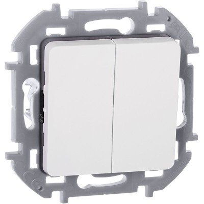 Выключатель 2-кл. Inspiria 10А IP20 250В 10AX механизм бел. IEK 673620
