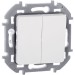 Выключатель 2-кл. Inspiria 10А IP20 250В 10AX механизм бел. IEK 673620