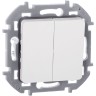 Выключатель 2-кл. Inspiria 10А IP20 250В 10AX механизм бел. IEK 673620
