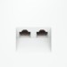 Розетка компьютерная 2-м СП S70 RJ45 + RJ45 кат.6 механизм бел. матов. Voltum VLS060202