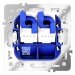 Розетка компьютерная 2-м СП S70 RJ45 + RJ45 кат.6 механизм бел. матов. Voltum VLS060202