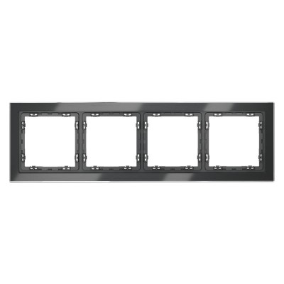 Рамка 4-м S70 стеклян. графит Voltum VLS110407