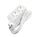 Удлинитель 2х3м с заземл. 16А IP20 3.5кВт ПВС 3х1 бел. DOMTOK 2386