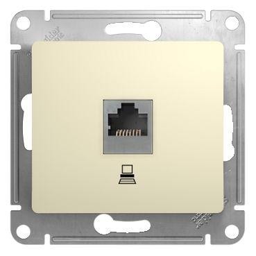Розетка компьютерная 1-м СП Glossa RJ45 кат.5E механизм беж. SE GSL000281K Розетка компьютерная 1-м СП Glossa RJ45 кат.5E механизм беж. SE GSL000281K