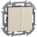 Выключатель 2-кл. Inspiria 10А IP20 250В 10AX механизм сл. кость IEK 673621