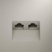 Розетка компьютерная 2-м СП S70 RJ45 + RJ45 кат.6 механизм кашемир Voltum VLS060203
