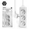 Удлинитель 3х1.5м с заземл. 10А 3х1.5 TOKOV ELECTRIC TKL-C01-BU3-1.5-1.5-Z