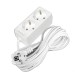 Удлинитель 2х5м с заземл. 16А IP20 3.5кВт ПВС 3х1 бел. DOMTOK 2387