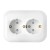 Розетка 2-м СП 16А IP20 с заземл. защ. шторки бел. Bylectrica РС16-357