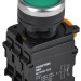 Кнопка d22мм 1НО+1НЗ MASTER с подсветкой и фиксацией зел. IEK MI-BT60-11TD-3-11-K06