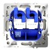 Розетка компьютерная 2-м СП S70 RJ45 + RJ45 кат.6 механизм шелк Voltum VLS060204