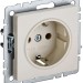 Розетка BRITE РС14-1-0-БрКр 16А с заземл. защ. шторки механизм беж. IEK BR-R14-16-K10