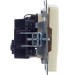 Розетка BRITE РС14-1-0-БрКр 16А с заземл. защ. шторки механизм беж. IEK BR-R14-16-K10