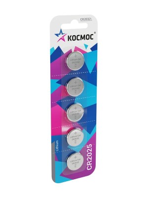 Элемент питания литиевый CR2025 5хBL (блист.5шт) КОСМОС KOC20255BL Элемент питания литиевый CR2025 5хBL (блист.5шт) КОСМОС KOC20255BL