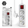 Удлинитель 3х1.5м с заземл. с выкл. 10А 3х1.5 TOKOV ELECTRIC TKL-C01-BU3-1.5-1.5-ZV