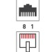 Джек компьютерный RJ45 (8P8C) кат.5E с экраном (уп.100шт) Rexant 05-1023
