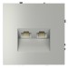 Розетка компьютерная 2-м СП S70 RJ45 + RJ45 кат.6 механизм сталь Voltum VLS060205