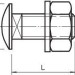 Комплект креп. M10х25 FRS 10х25 F 8.8 (болт плос/гол.+гайка+шайба) OBO 6407560