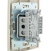 Выключатель 2-кл. СП Mira 10А IP20 со вставкой крем. LEZARD 701-0303-101