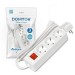 Удлинитель 3х3м с заземл. 16А IP20 3.5кВт ПВС 3х1 с выкл. бел. DOMTOK 2381