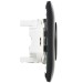 Розетка 2-м SKANDY 10А без заземл. без защ. шторок в сборе SK-R10Bl черн. IEK SK-R20-10-K02-F