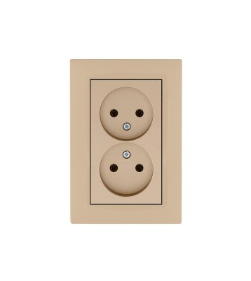 Розетка 2-я Karea RIZZ без заземл. крем Makel 88010017