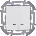 Выключатель 2-кл. Inspiria 10А IP20 250В 10AX с подсветкой/индикацией механизм бел. IEK 673630
