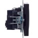 Розетка BRITE РС14-1-0-БрЧ 16А с заземл. защ. шторки механизм черн. IEK BR-R14-16-K02