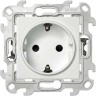 Розетка 1-м СП Simon 24 16А IP20 2P+E Push&amp;Go защ. шторки механизм бел. Simon 2420432-030