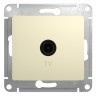 Розетка телевизионная проходная TV 1-м СП Glossa 4дБ механизм беж. SE GSL000292