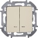 Выключатель 2-кл. Inspiria 10А IP20 250В 10AX с подсветкой/индикацией механизм сл. кость IEK 673631