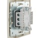 Переключатель проходной 2-кл. СП Mira 10А со вставкой крем. LEZARD 701-0303-106
