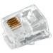Разъем телефонный RJ-14 6P4C (уп.100шт) Rexant 05-1012