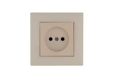 Розетка 1-м Karea RIZZ без заземл. крем Makel 88010022