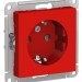 Розетка 1-м СП AtlasDesign 16А IP20 с заземл. защ. шторки механизм красн. SE ATN002045