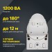 Детектор движения ДД 012 1100Вт угол обз. 180град. дальн. 12м IP44 бел. IEK LDD10-012-1100-001