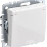 Розетка BRITE РСбш10-3-44-БрБ 16А IP44 с заземл. защ. шторки с крышкой механизм бел. IEK BR-R16-16-44-K01