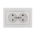 Розетка 2-м СП Mira 16А IP20 с заземл. с бел. вставкой керамика бел. LEZARD 701-0202-127