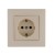 Розетка 1-м Karea RIZZ с заземл. крем Makel 88010028