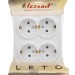 Розетка 4-м ОП LETO с заземл. закрытый корпус ПБТ бел. LEZARD 752-0200-127BDP