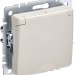 Розетка BRITE РСбш10-3-44-БрКр 16А IP44 с заземл. защ. шторки с крышкой механизм беж. IEK BR-R16-16-44-K10