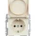 Розетка BRITE РСбш10-3-44-БрКр 16А IP44 с заземл. защ. шторки с крышкой механизм беж. IEK BR-R16-16-44-K10