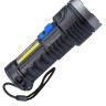 Фонарь аккумуляторный ручной LED 3Вт + COB 3Вт аккум. Li-ion 18650 1.2А.ч индикатор USB-шнур ABS-пластик КОСМОС KOS115Lit