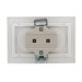 Розетка 2-м СП Mira 16А IP20 без заземл. с бел. вставкой керамика бел. LEZARD 701-0202-128