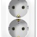 Розетка 2-м ОП Blanca 16А IP20 250В с заземл. без защ. шторок бел. SE BLNRA010201